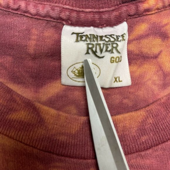 vintage 90’s Native American Tie Dye Acid Wash T Shirt 1995 Single Stitched XL - Picture 7 of 7